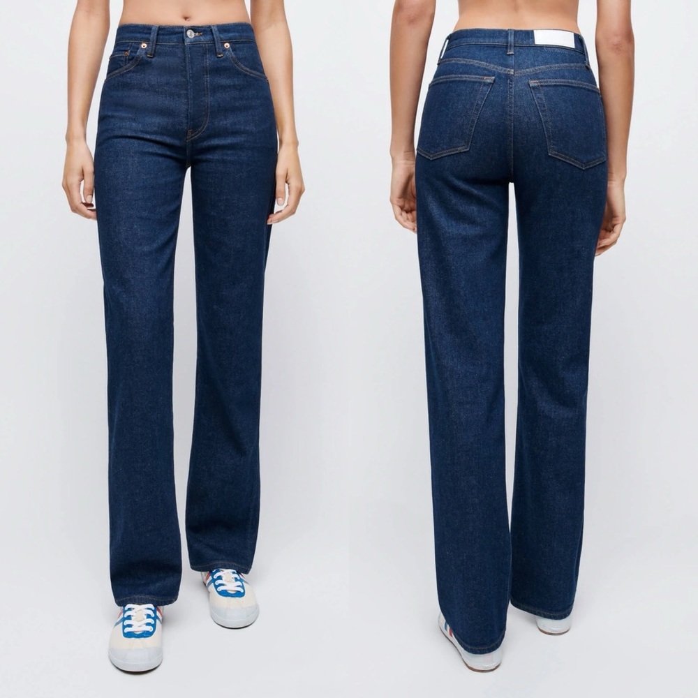 Re/Done Confort Stretch High Rise Loose Jeans in Rigid Like